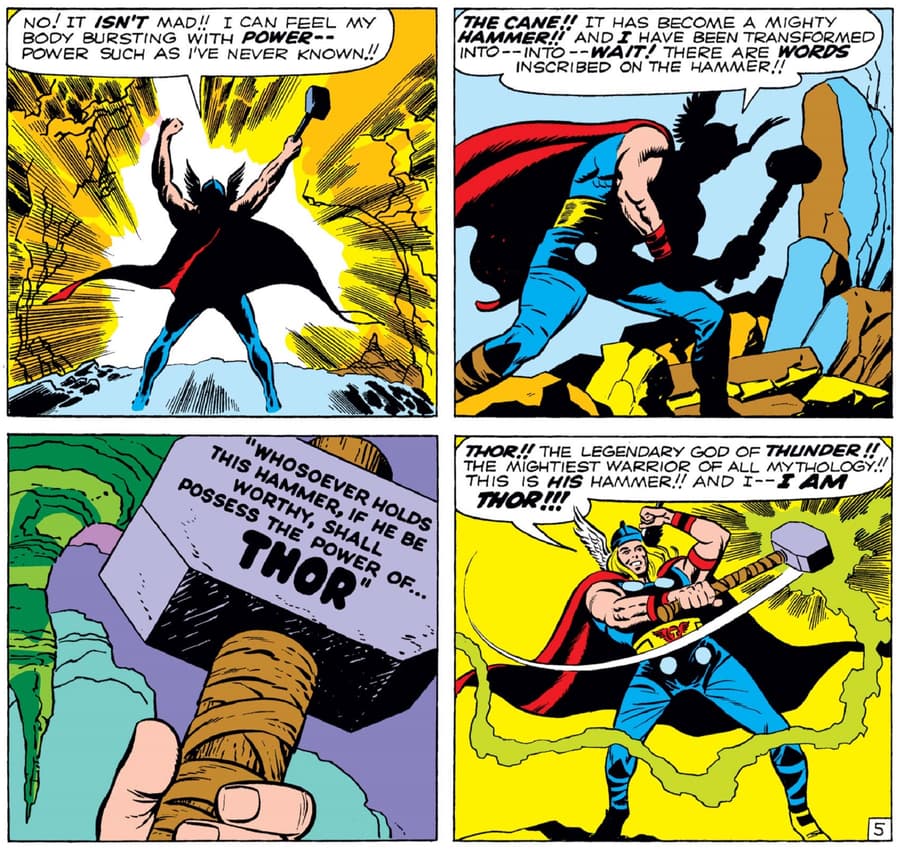 Mjolnir's creed in JOURNEY INTO MYSTERY (1952) #83.
