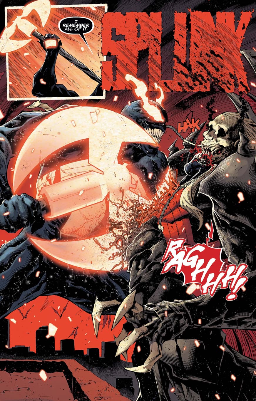 Venom usurps Knull as god of the symbiotes in KING IN BLACK (2020) #5.
