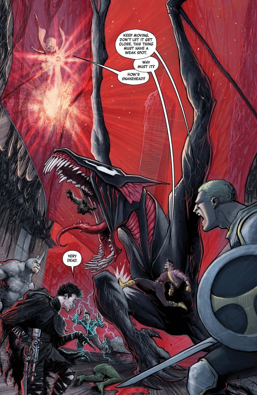 Thunderbolts versus New York's symbiote dragons!