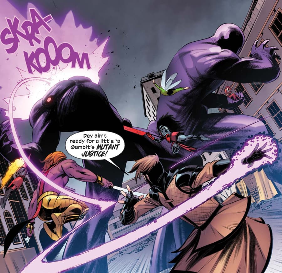 KNIGHTS OF X (2022) #1 panel by Tini Howard, Robert Quinn, and Ariana Maher