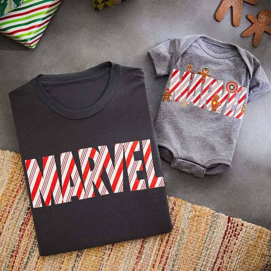 Marvel Eat the Universe Holiday Tee and Onesie