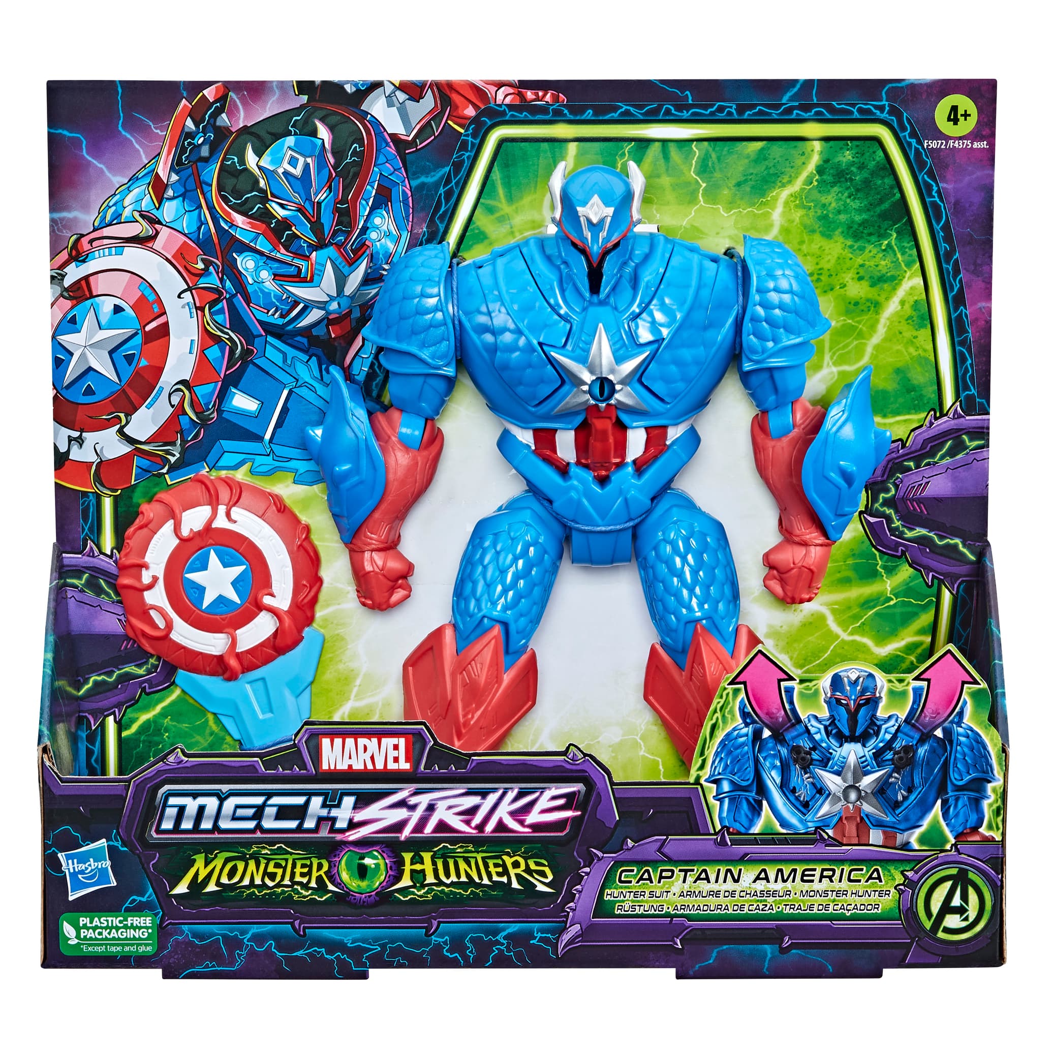 Marvel Mech Strike: Monster Hunters Captain America Toy from Hasbro