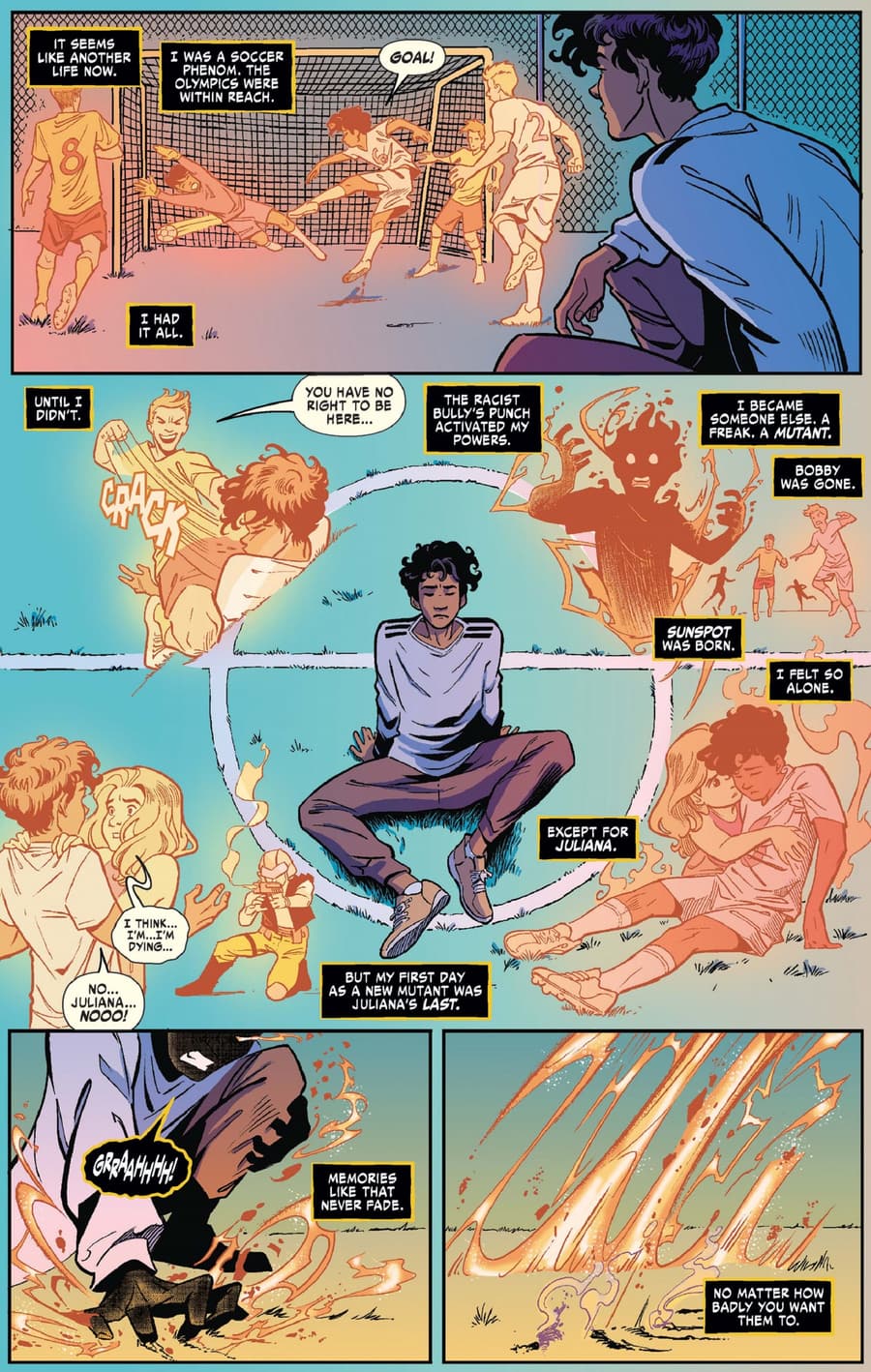 “Homecoming” from MARVEL'S VOICES: COMUNIDADES (2021) #1 by Segura, Alba Glez, and Cris Peter.