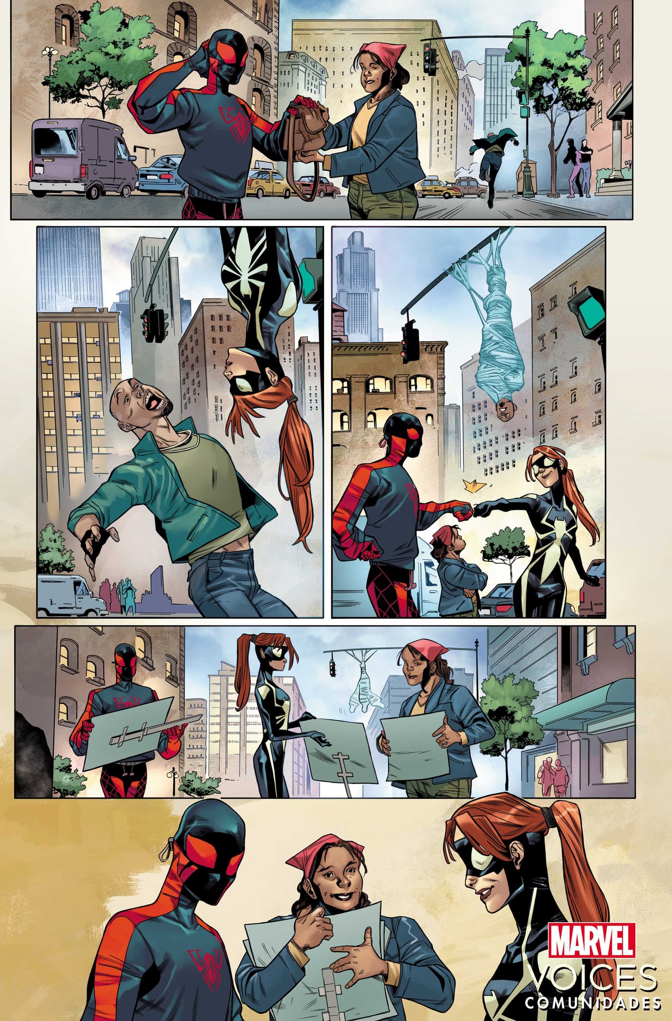 MARVEL'S VOICES: COMUNIDADES #1 preview art by Enid Balám with inks by Oren Junior and colors by Federico Blee
