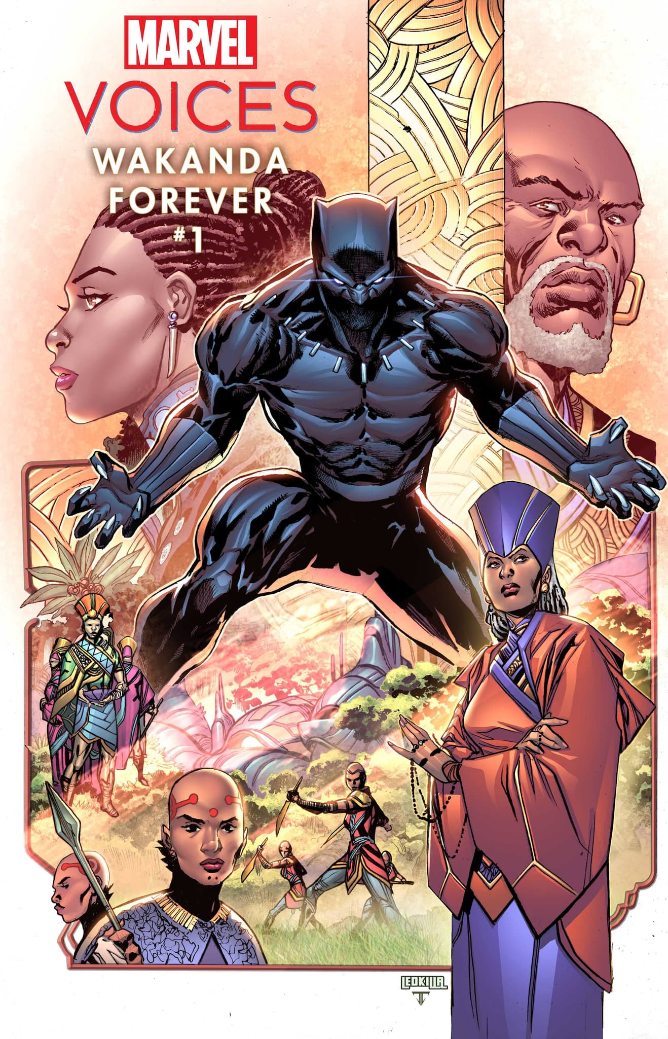 MARVEL’S VOICES: WAKANDA FOREVER #1 main cover by Ken Lashley