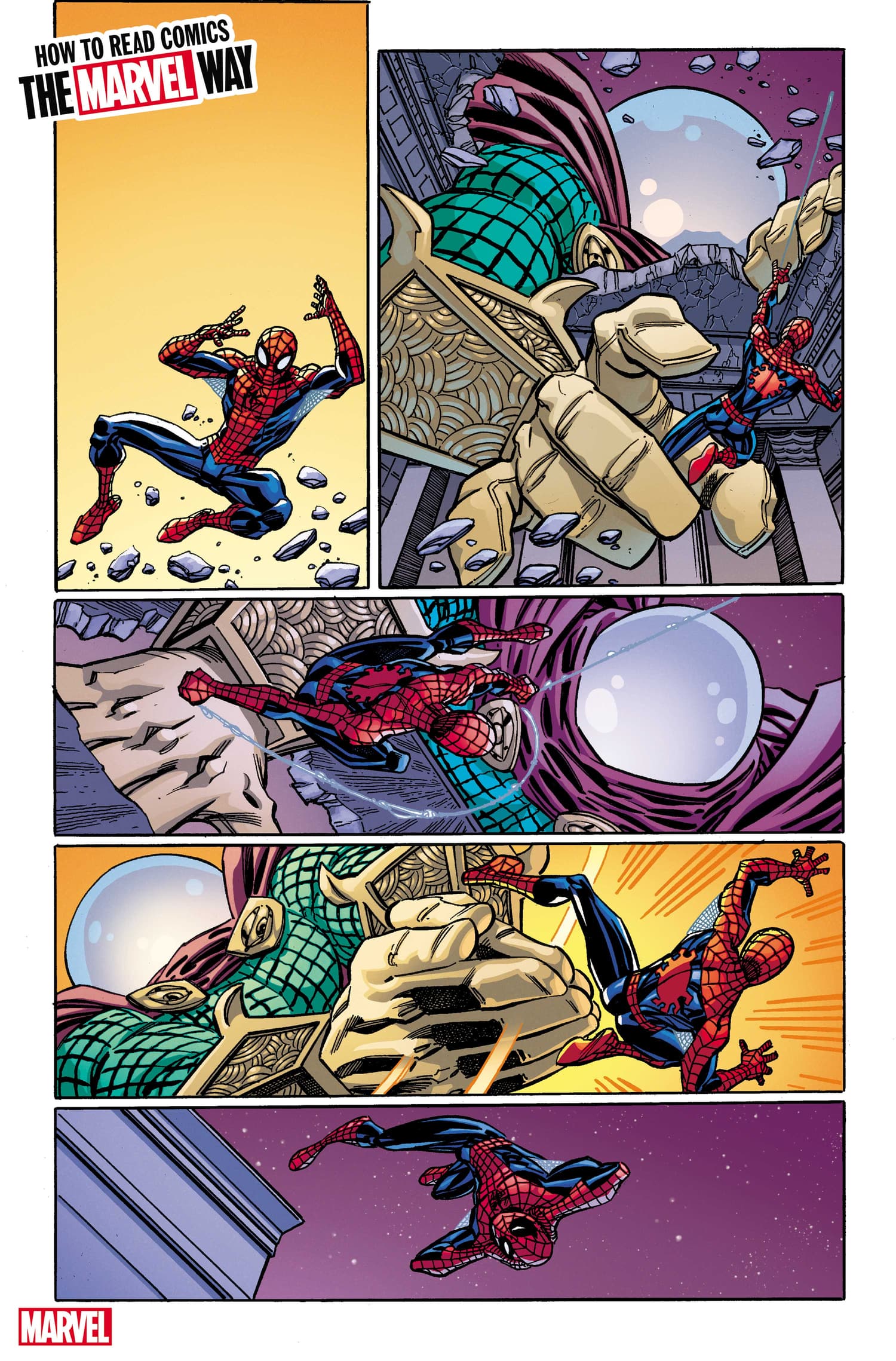 HOW TO READ COMICS THE MARVEL WAY #1 interiors by Scott Koblish with colors by Nolan Woodard