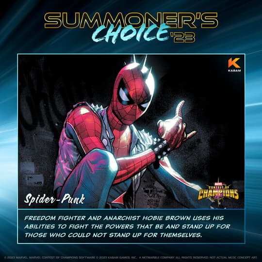 Marvel Contest of Champions Summoner's Choice 2023 Spider-Punk