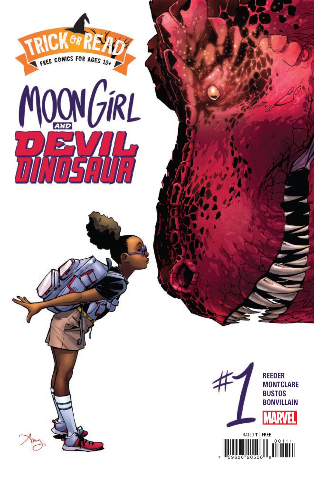 MOON GIRL AND DEVIL DINOSAUR #1 HALLOWEEN TRICK-OR-READ 2022 Cover by AMY REEDER