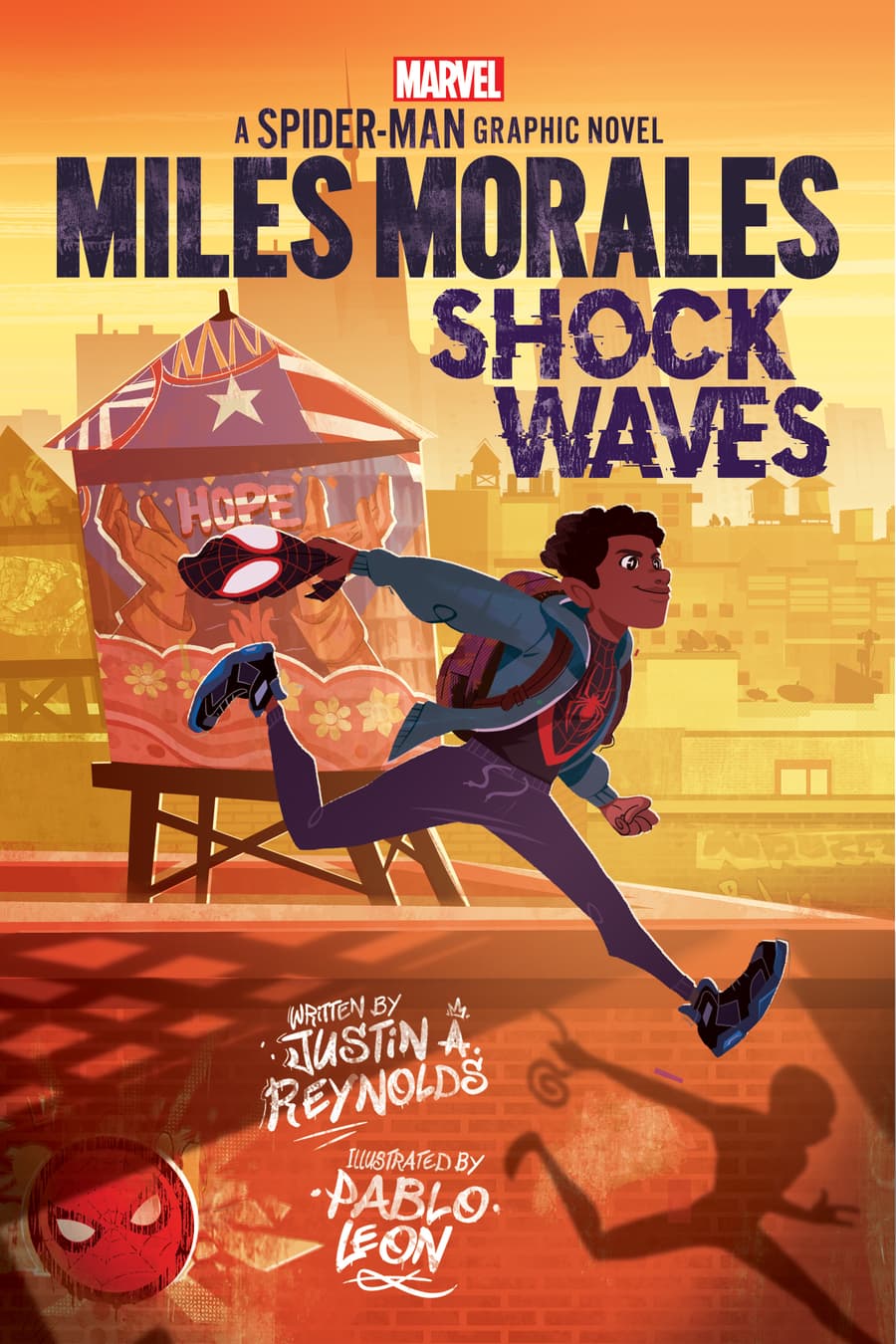 MILES MORALES: SHOCK WAVES; Written by Justin A. Reynolds; Cover by Pablo Leon