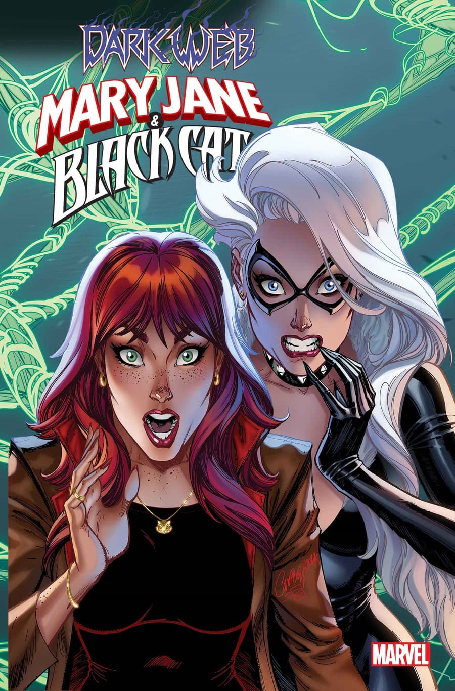Cover to MARY JANE & BLACK CAT (2022) #2 by J. Scott Campbell.