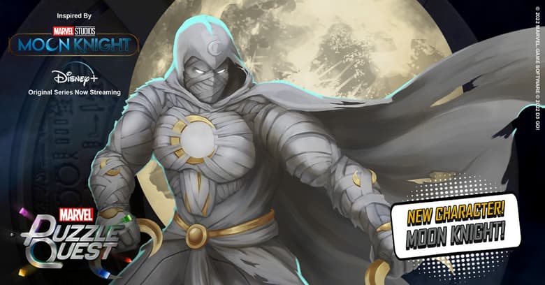 Moon Knight (Avatar of Khonshu) arrives in MARVEL Puzzle Quest.