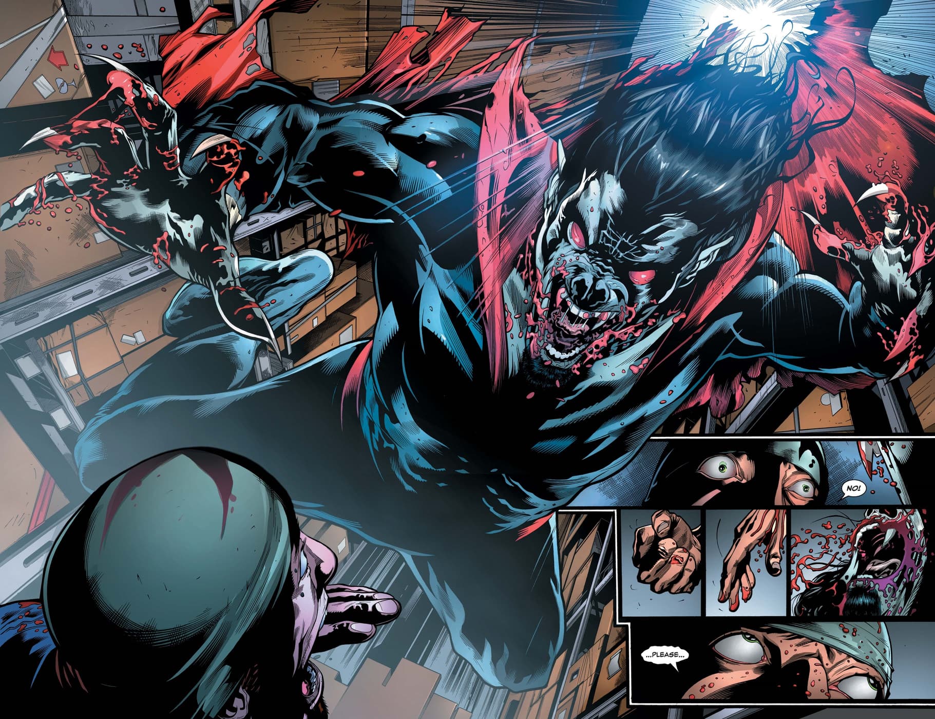 Morbius ataca sua presa.
