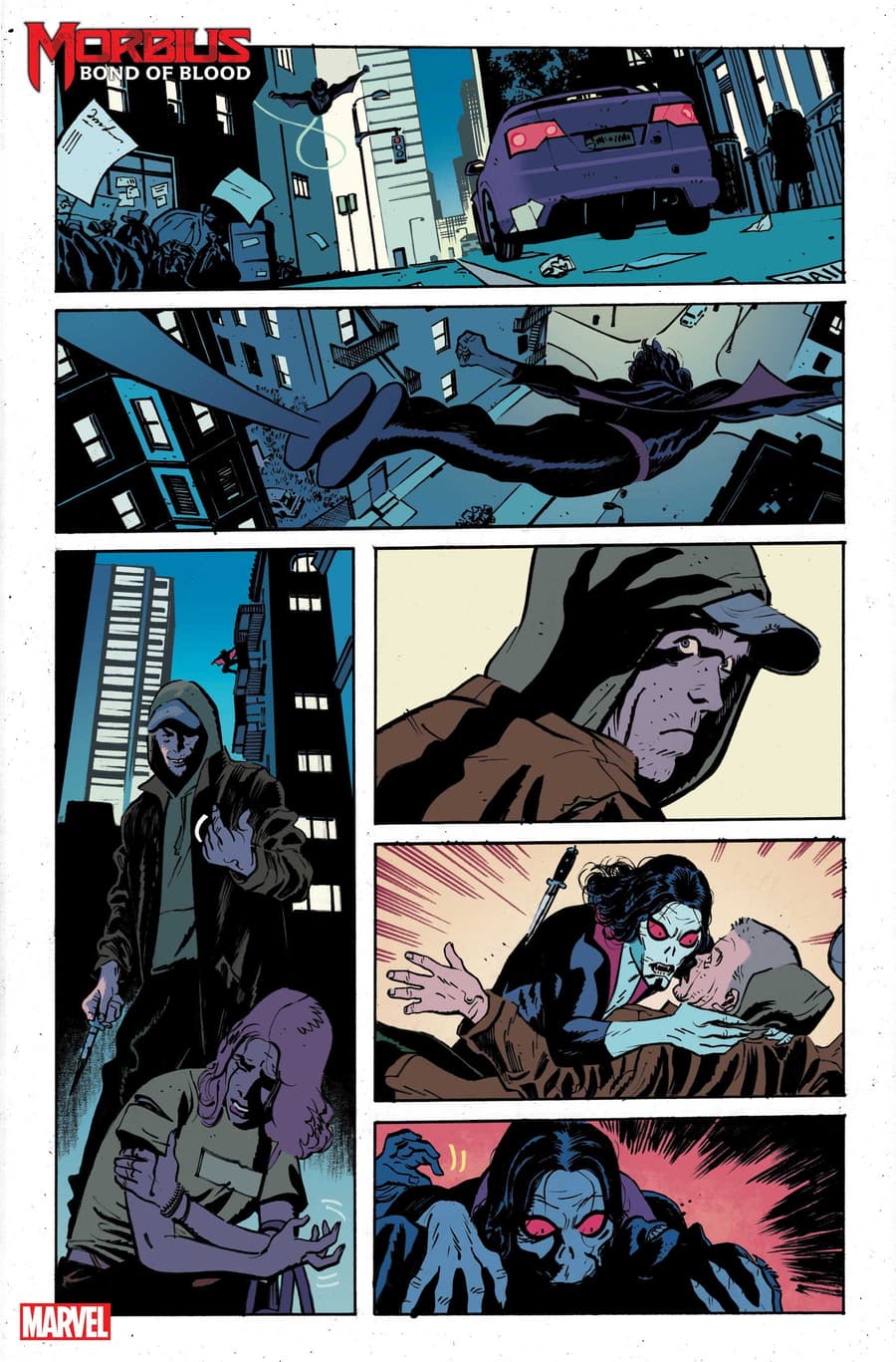 MORBIUS: BOND OF BLOOD #1 preview art by Tom Reilly with colors by Chris O’Halloran