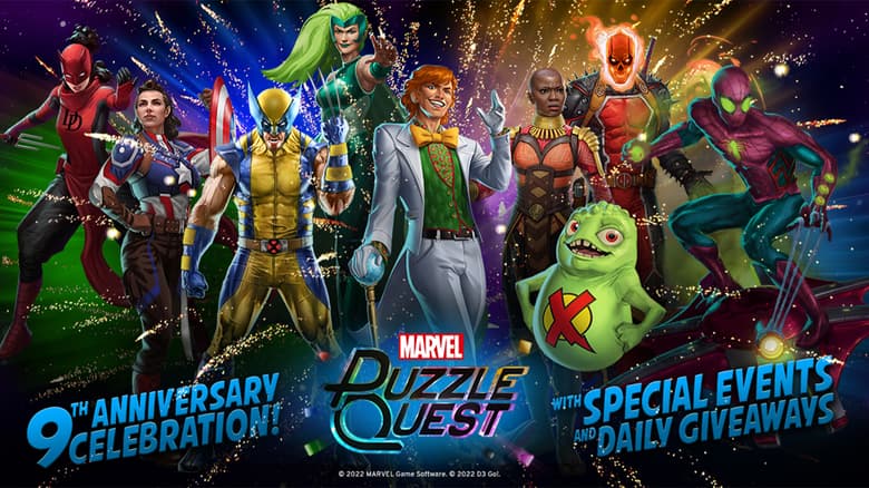 Join the Celebration of MARVEL Puzzle Quest's 9th Anniversary All Throughout October