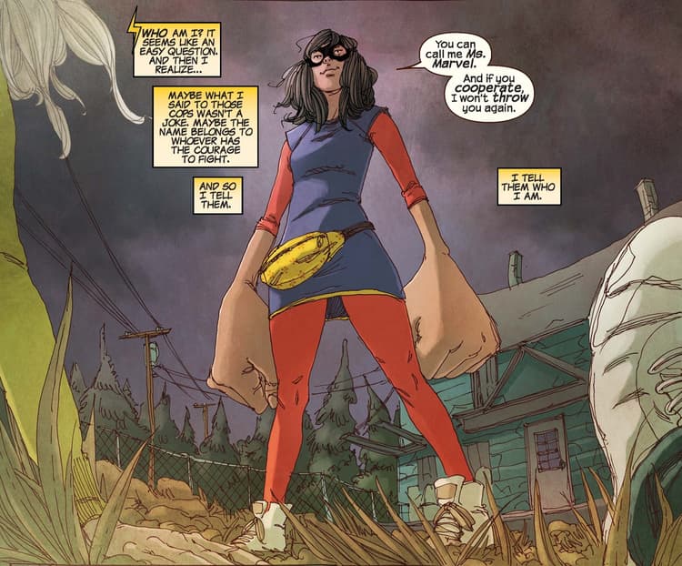 Ms. Marvel tells the baddies who she is and what she stands for!