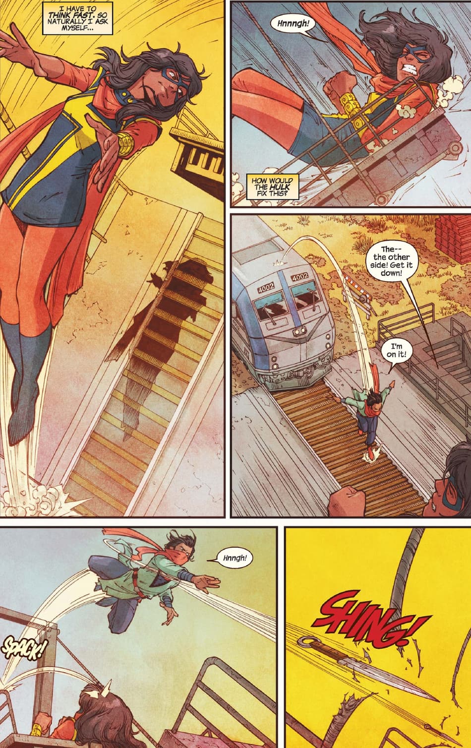 Red Dagger shows off his marksmanship in MS. MARVEL (2015) #23.