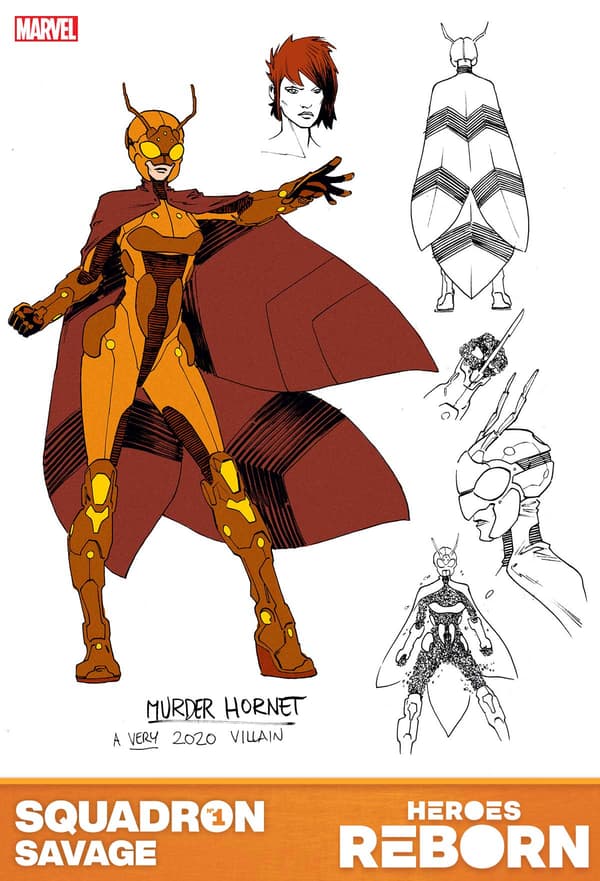 HEROES REBORN (2021) Murder Hornet Design by Luca Pizzari