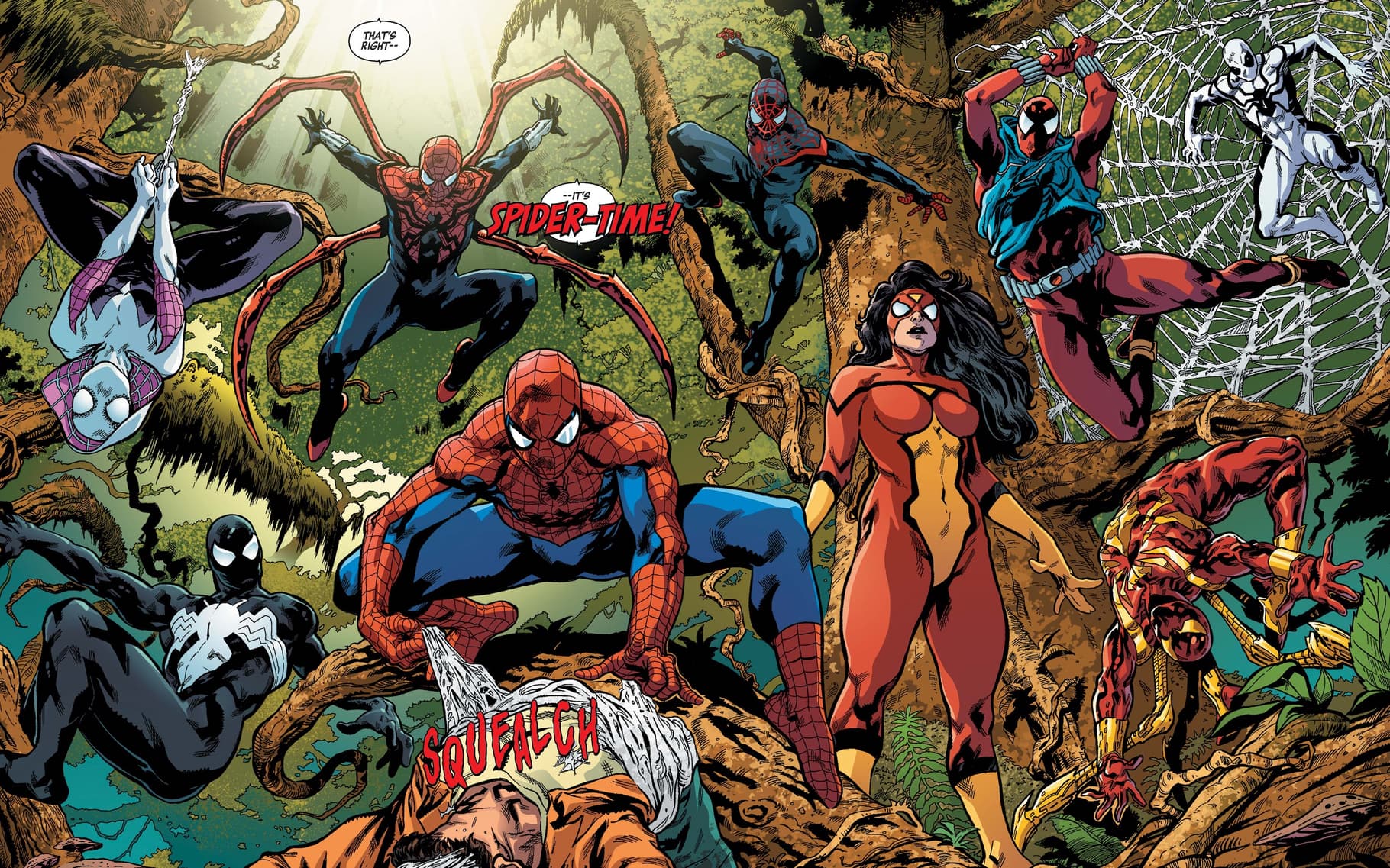 Preview from MURDERWORLD: SPIDER-MAN (2023) #1 with art by Farid Karami and Chris Sotomayor.