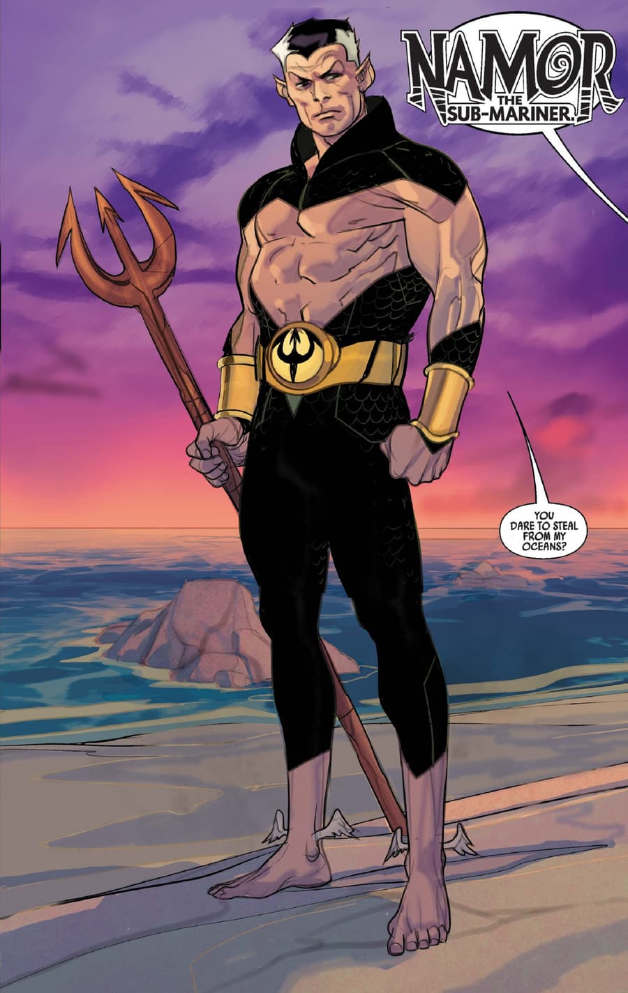 Preview from NAMOR: CONQUERED SHORES (2022) #1 with art by Pasqual Ferry and Matt Hollingsworth.
