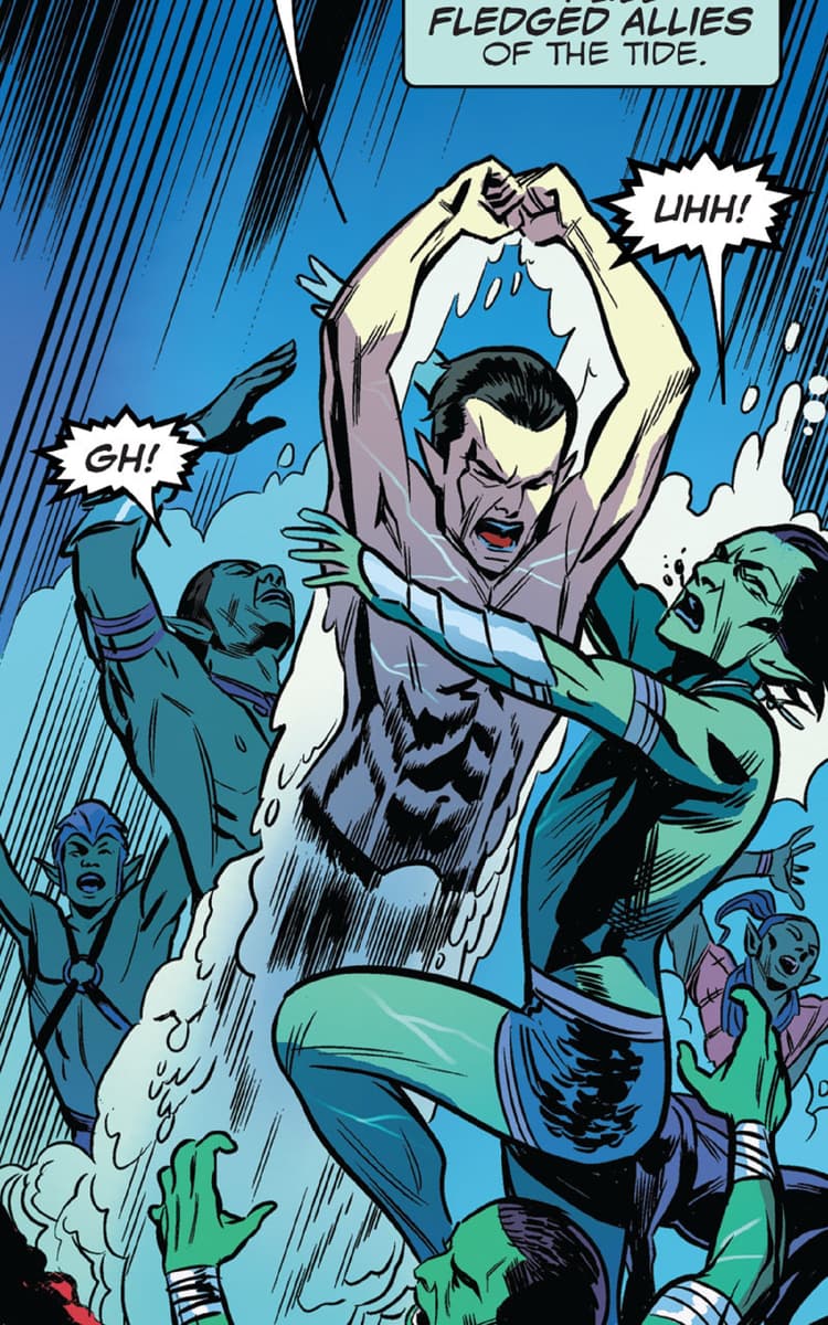 Preview panels from NAMOR: THE BLACK TIDE INFINITY COMIC (2022) #3.