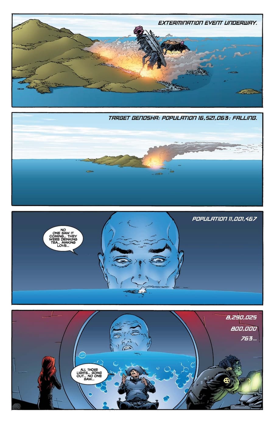 NEW X-MEN (2001) #115 page by Grant Morrison and Frank Quitely