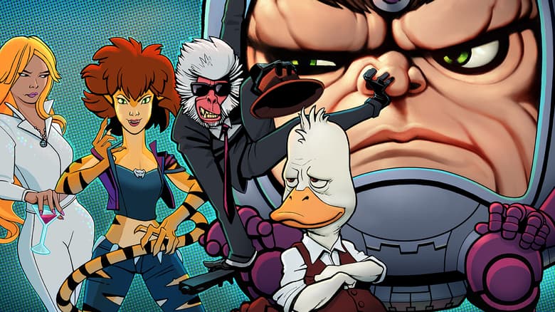 Meet 'Marvel's The Offenders,' as M.O.D.O.K., Hit-Monkey, Tigra, Dazzler, and Howard the Duck get Animated on Hulu | News | Marvel