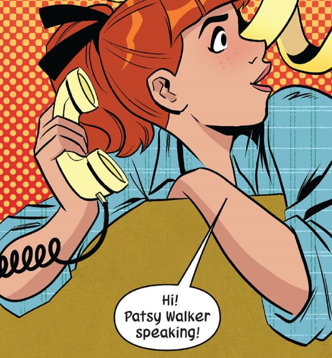 Patsy Walker answers the phone in 1955.