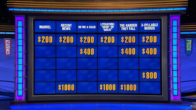 Jeopardy! National College Championship Features MARVEL Category ...