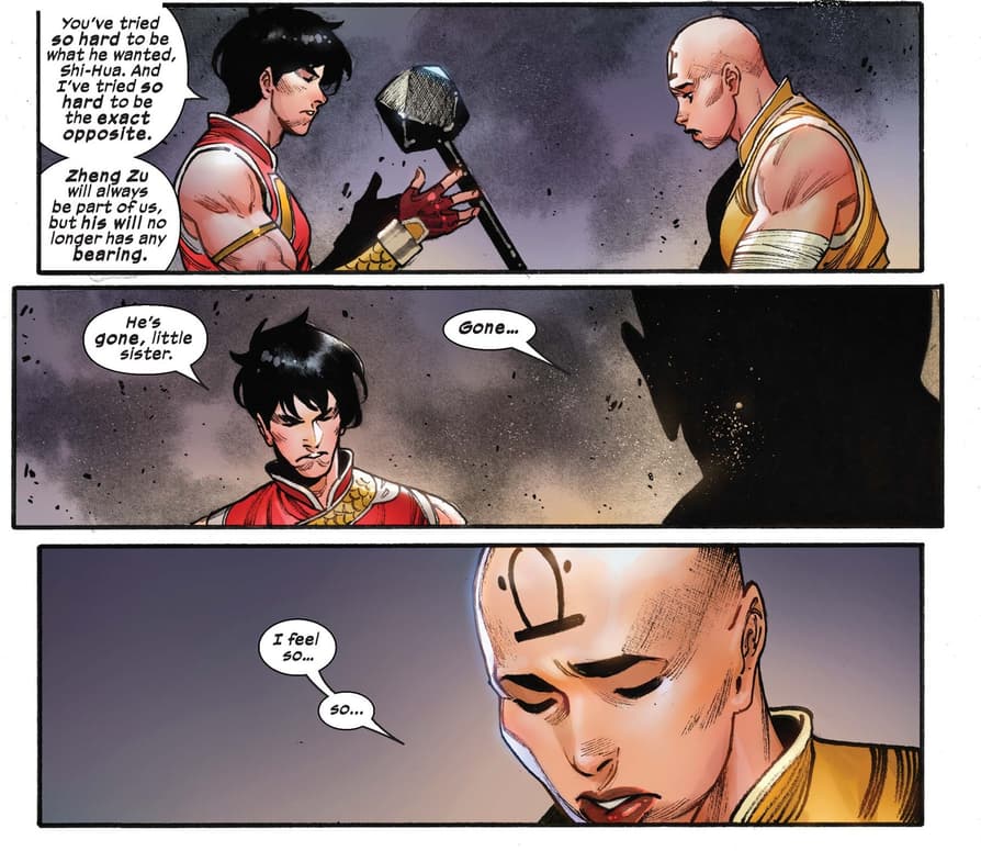 Shang-Chi nearly breaks through to Sister Hammer.