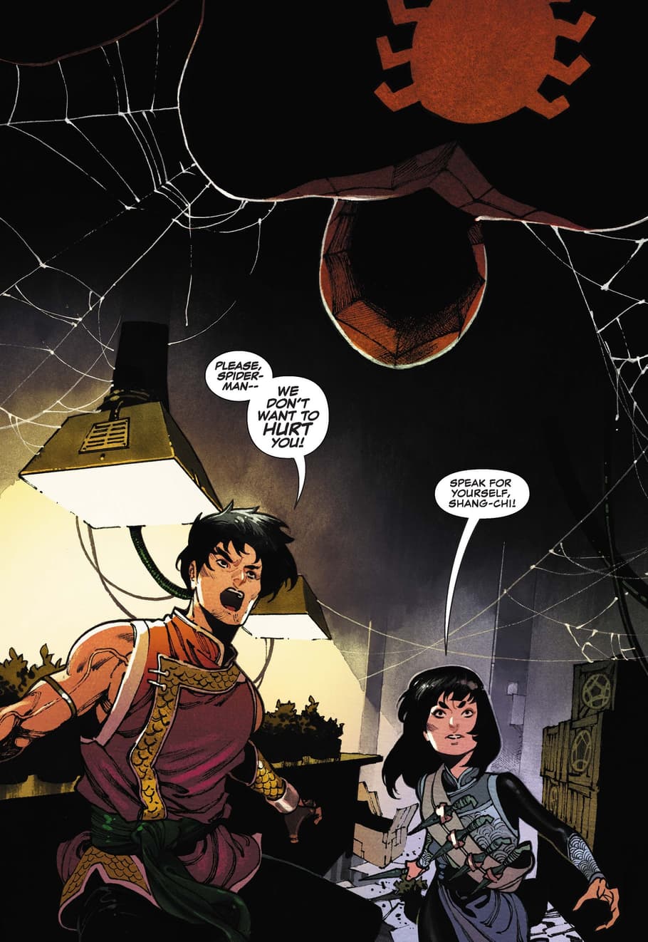 Esme tells Shang-Chi to kill Spider-Man in SHANG-CHI (2021) #1.