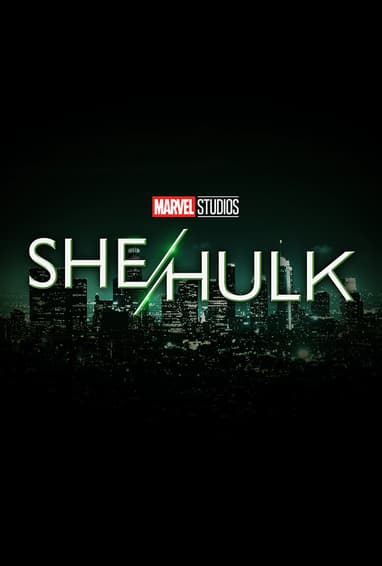Marvel Studios' She-Hulk Disney+ Plus TV Show Season 1 Logo on Black
