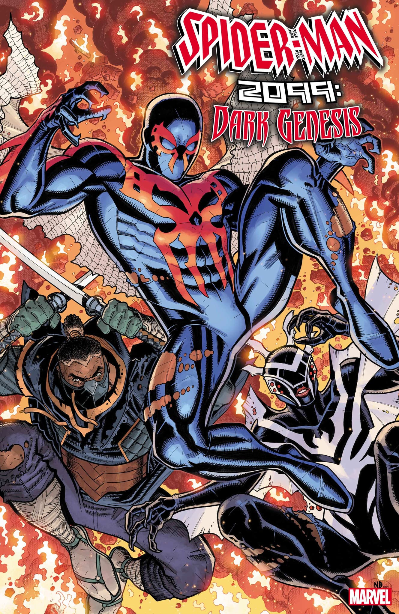 SPIDER-MAN 2099: DARK GENESIS #2 cover by Nick Bradshaw