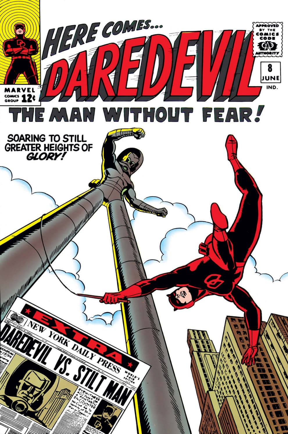 DAREDEVIL (1964) #8 cover by Wally Wood and Stan Goldberg