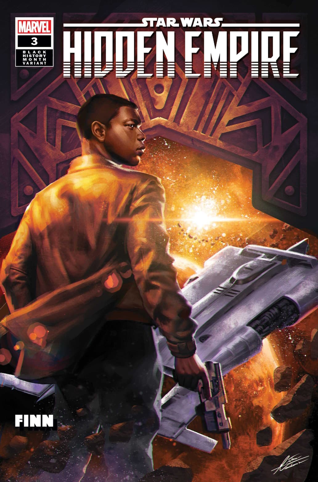 STAR WARS: HIDDEN EMPIRE #3 (OF 5) Black History Month Variant Cover by Mateus Manhanini