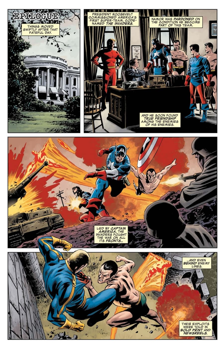THE MARVELS PROJECT (2009) #8 page by Ed Brubaker and Steve Epting