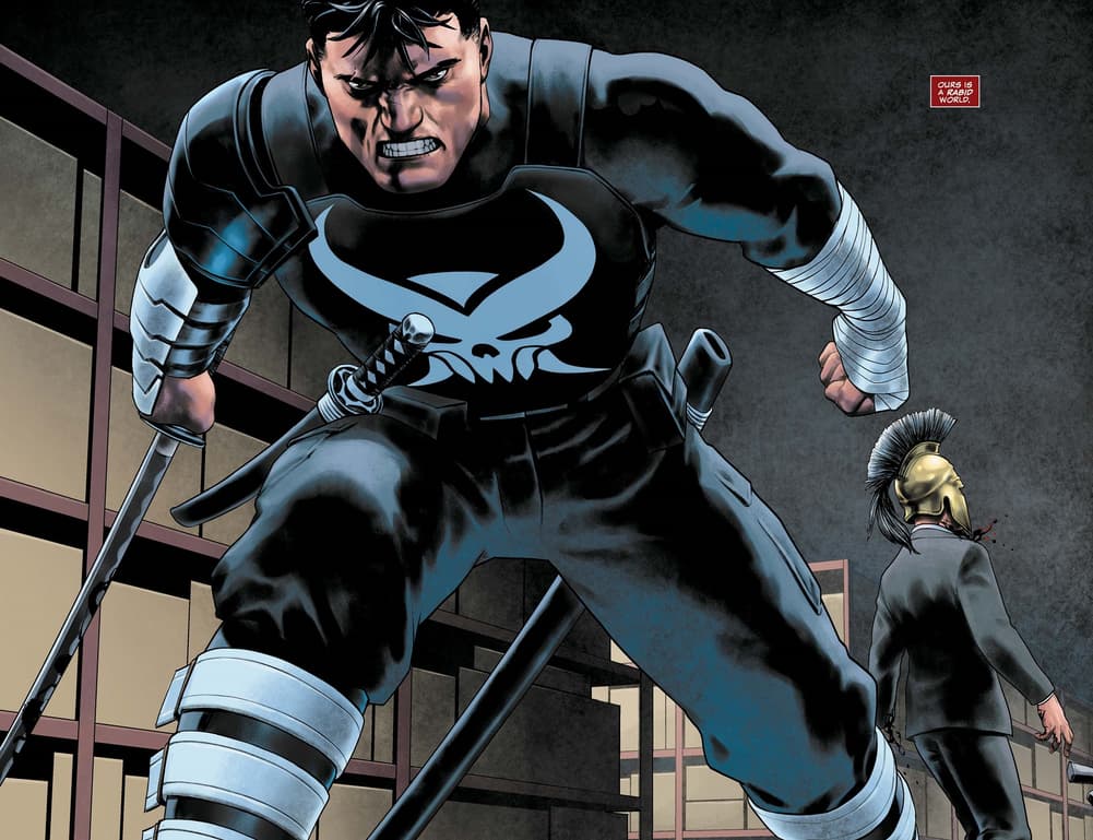 Punisher sports new armor in PUNISHER (2022) #1.