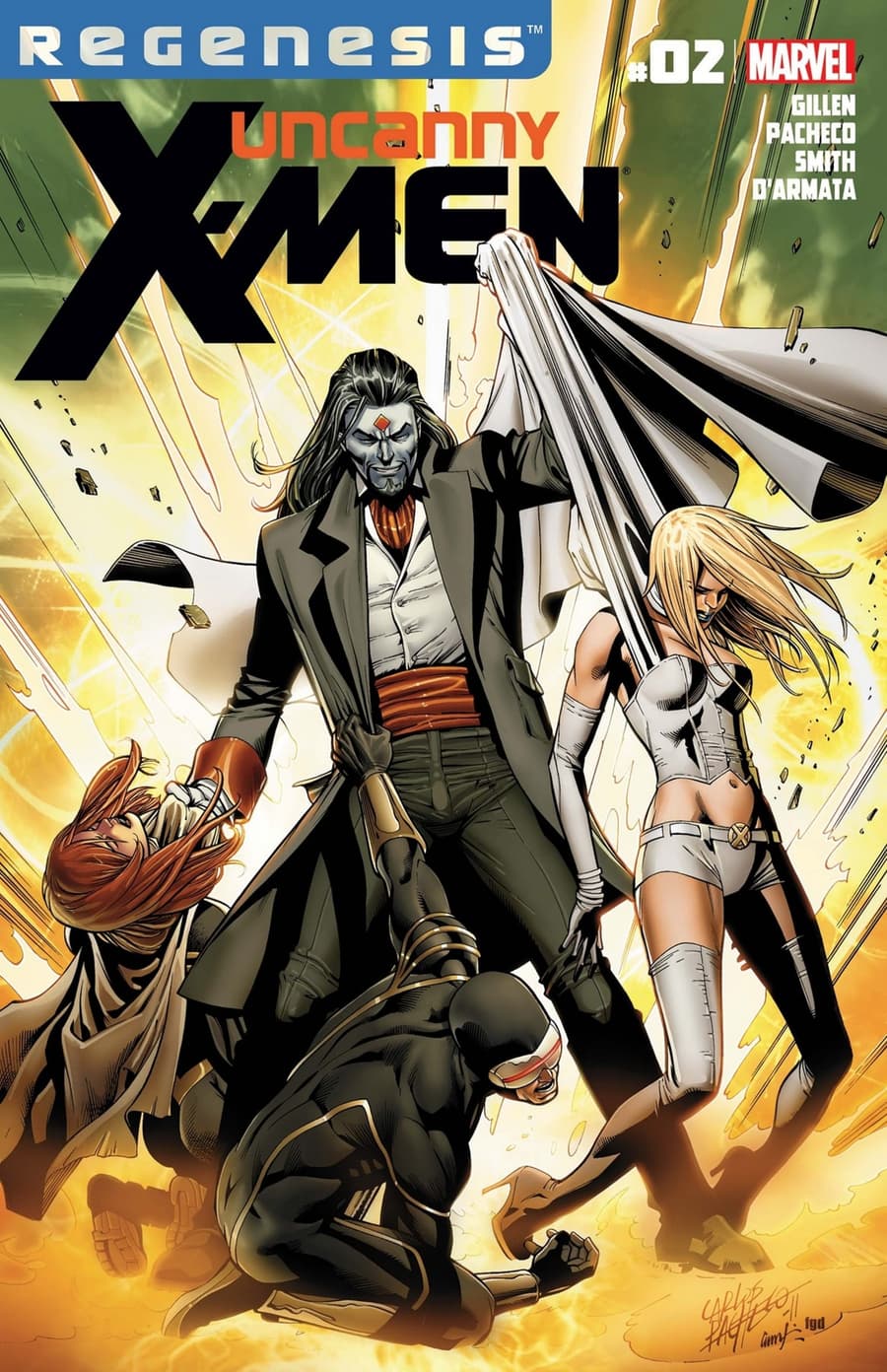 UNCANNY X-MEN (2011) #2 cover by Carlos Pacheco, Cam Smith, and Frank D’Armata