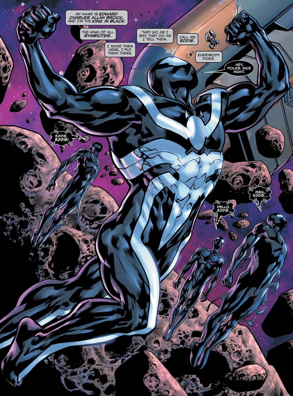 Eddie Brock rises as the King of the symbiotes in VENOM (2021) #1.
