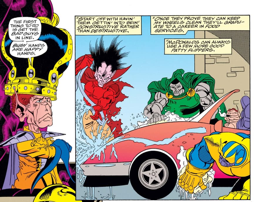 Pip's fantasies as king in WARLOCK AND THE INFINITY WATCH (1992) #20.
