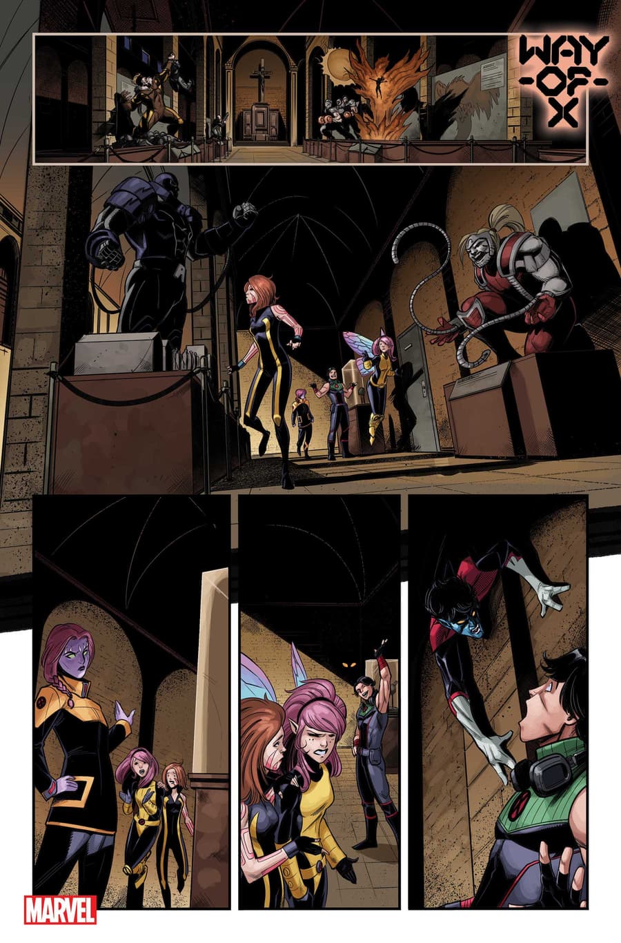 WAY OF X #1 preview interiors by Bob Quinn with colors by Java Tartaglia