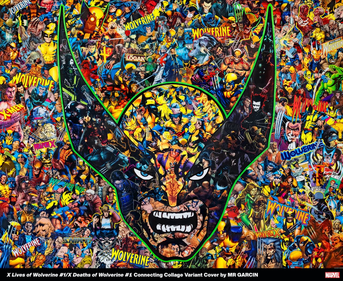 X LIVES OF WOLVERINE #1 Connecting Collage Variant Cover by Mr GARCIN
