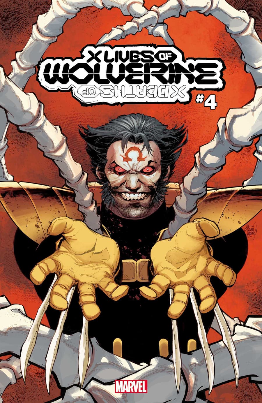 X LIVES OF WOLVERINE #4 cover by Adam Kubert