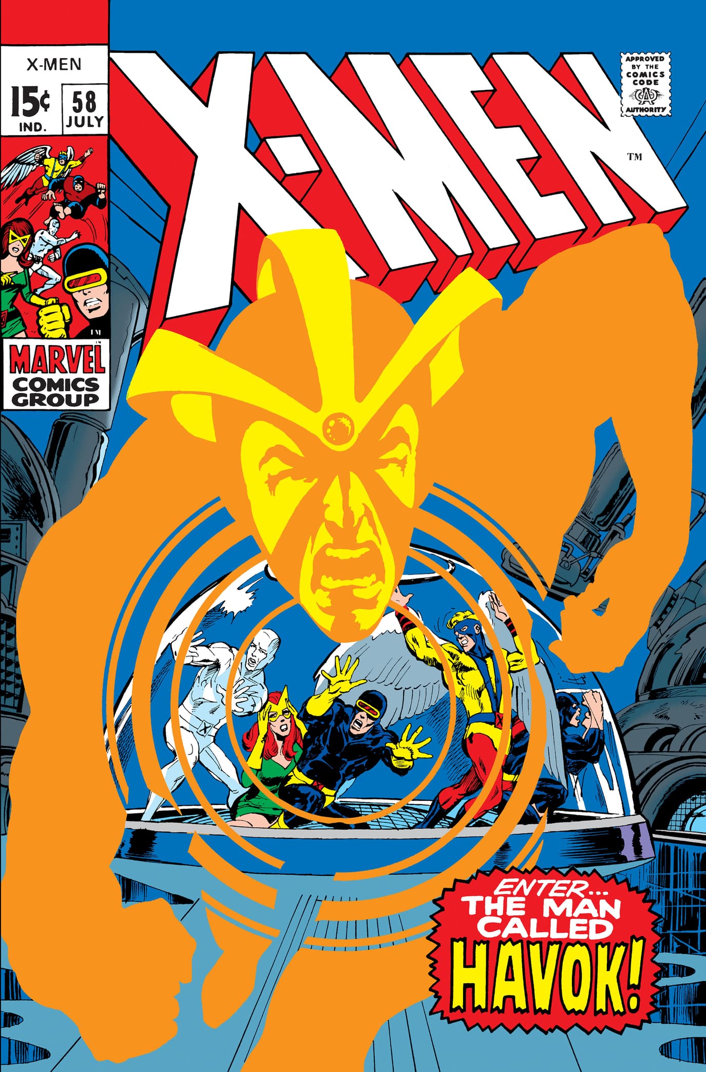 UNCANNY X-MEN #58 cover by Neal Adams