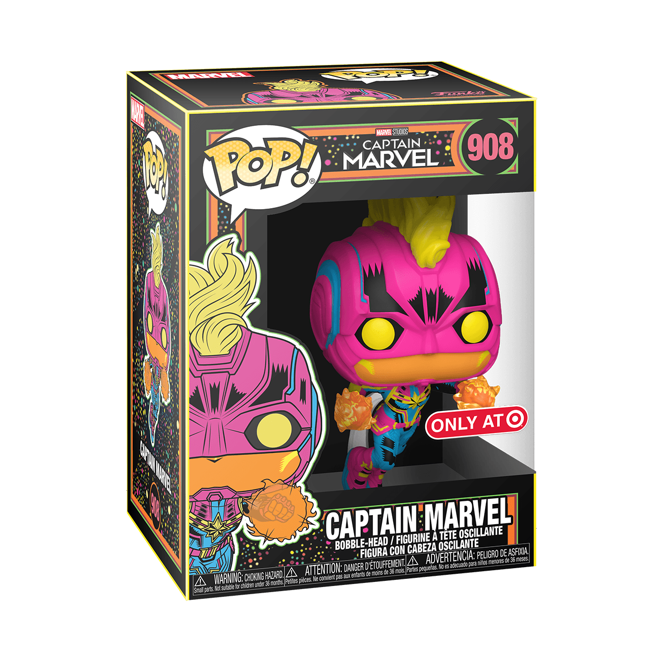 captain marvel funko pop blacklight