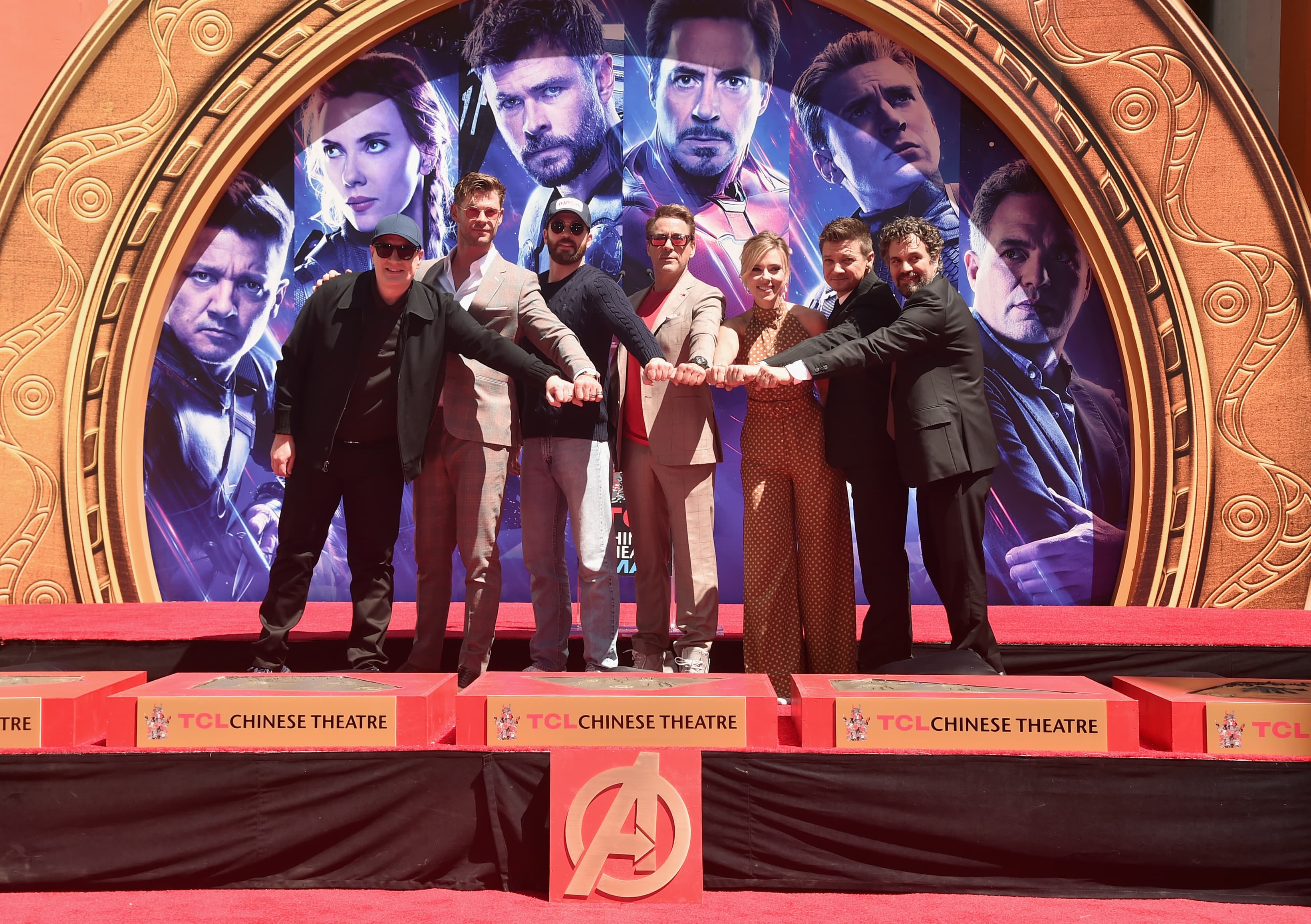 'Avengers: Endgame' Stars Place Handprints in Cement