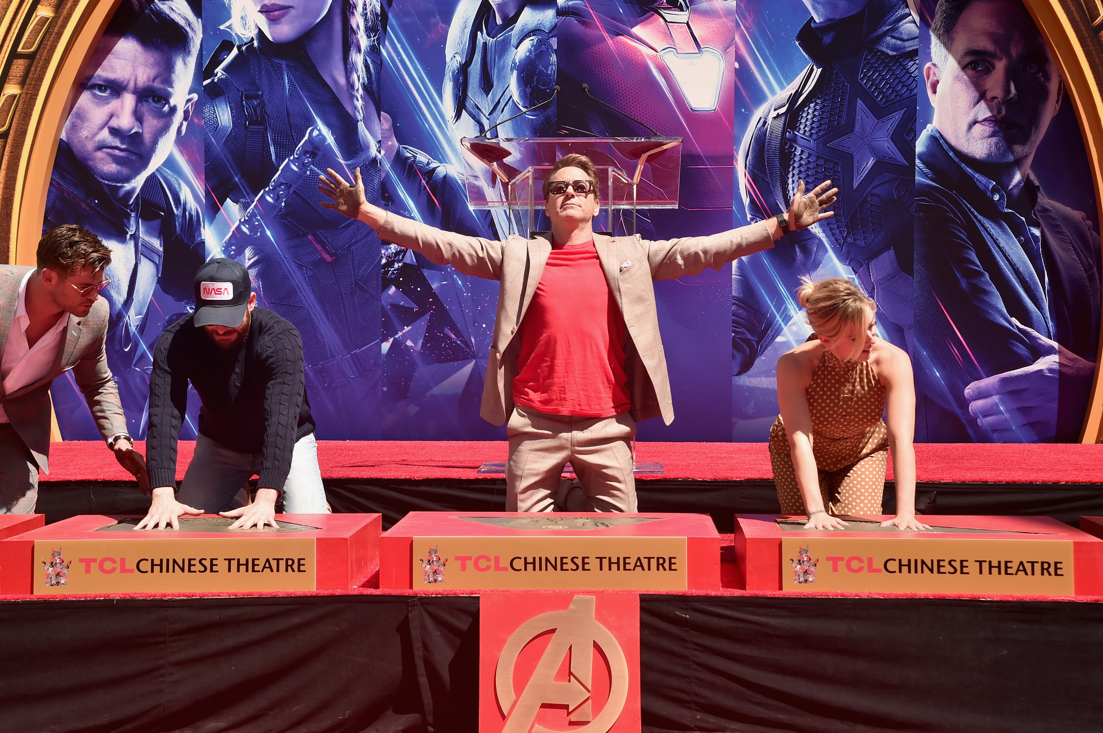 'Avengers: Endgame' Stars Place Handprints in Cement