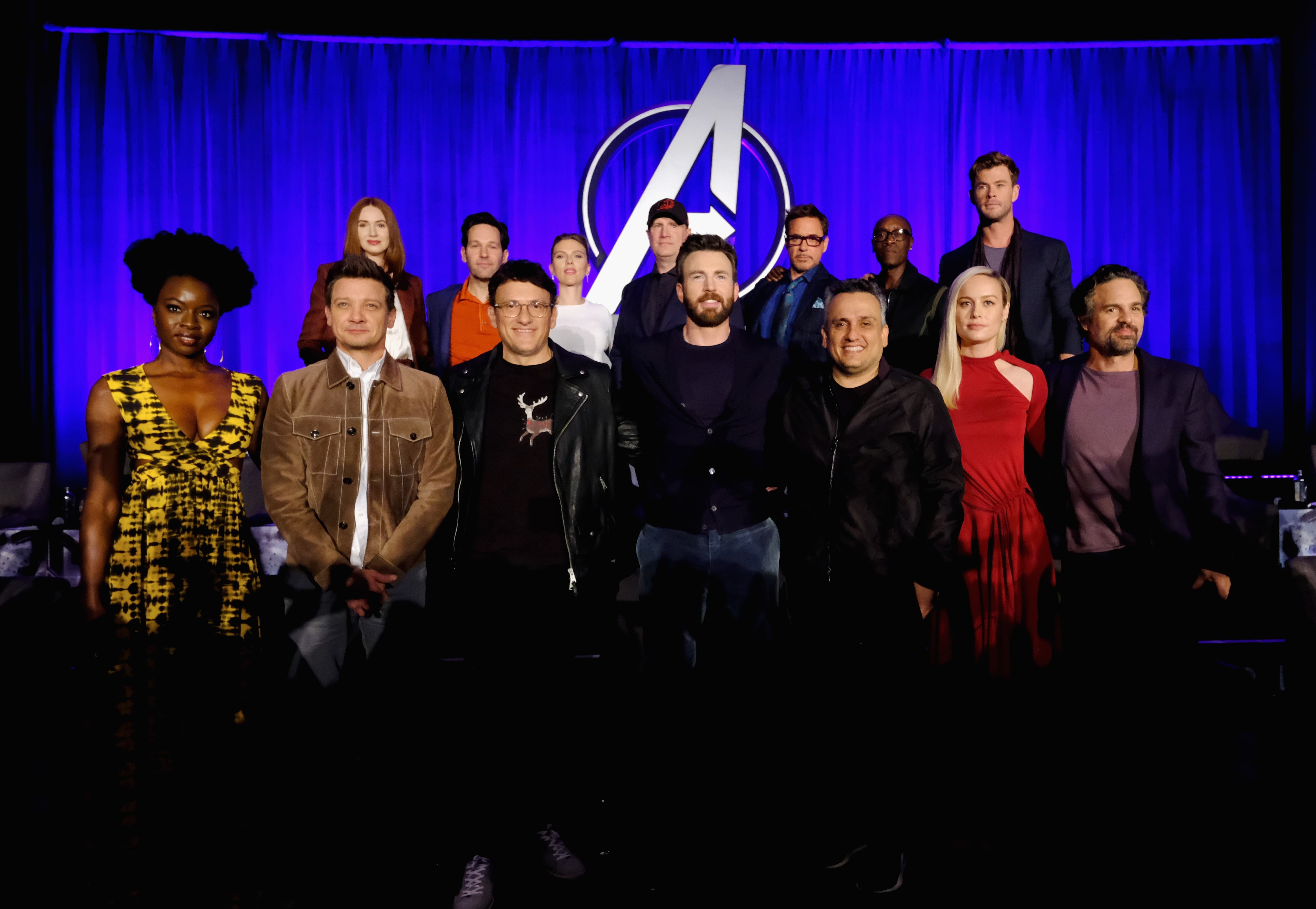 Brie Larson Avengers Co Stars Put On Their Best For Endgame Seoul Fan Event Avengers Avengers Endgame Brie Larson Jeremy Renner Robert Downey Jr Just Jared