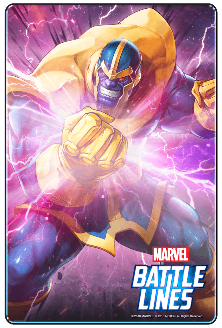 MARVEL Battle Lines strategic card game - Thanos