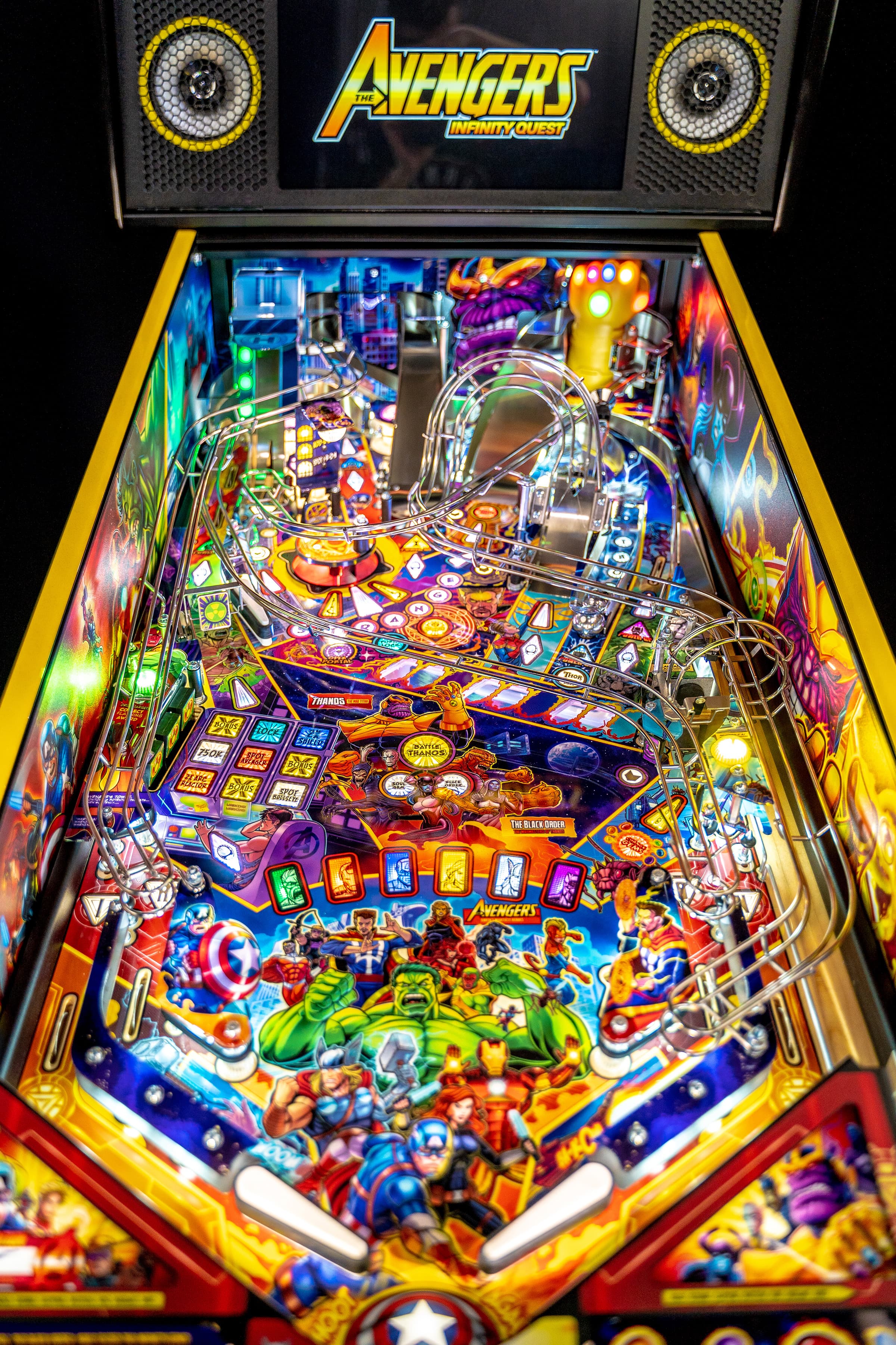 tabletop pinball machine marvel