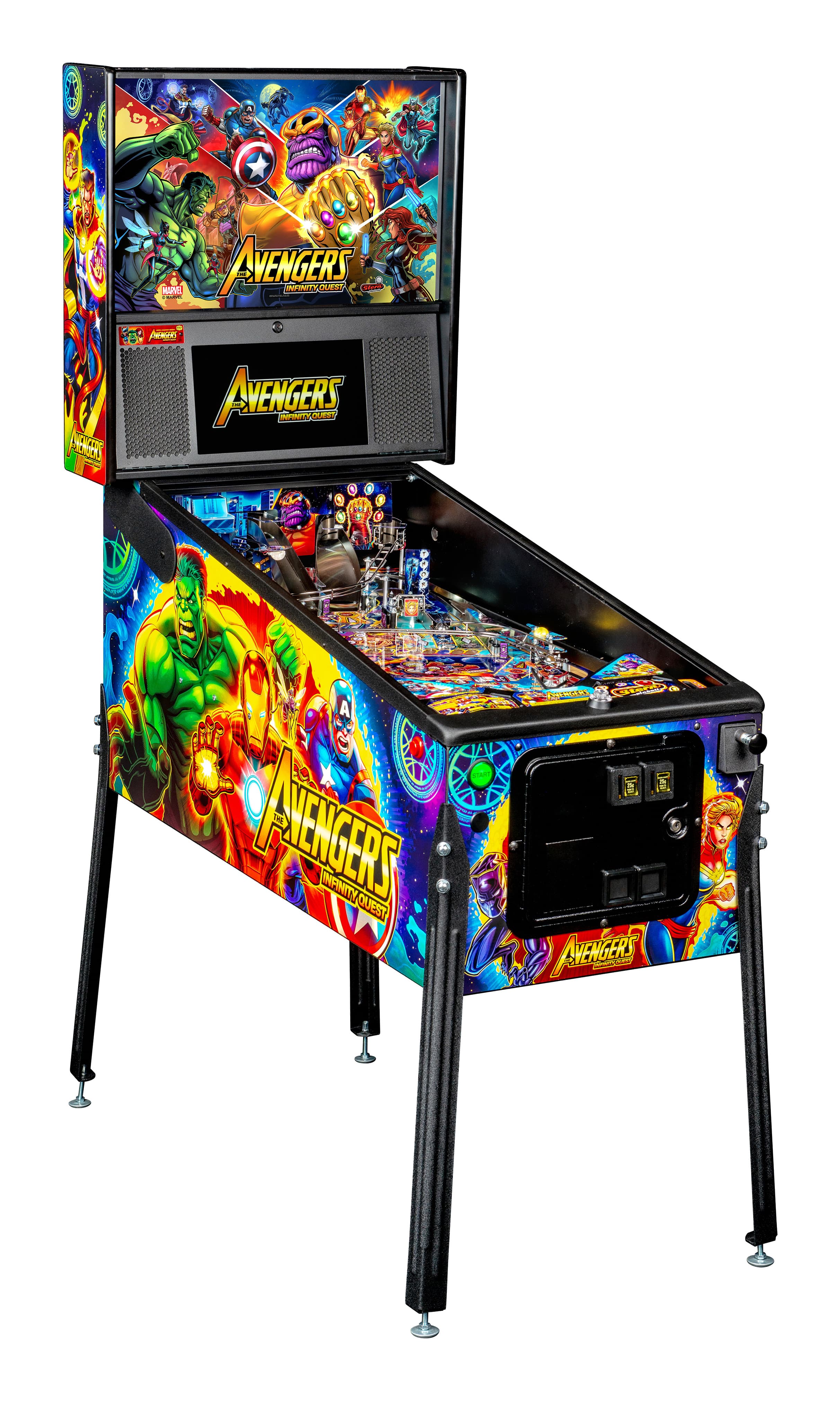 tabletop pinball machine marvel